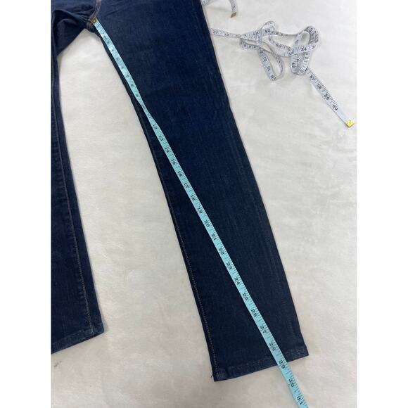 7 For All Mankind Jeans Slim Straight Cigarette Leg Dark Wash Womens 26 - Picture 7 of 7